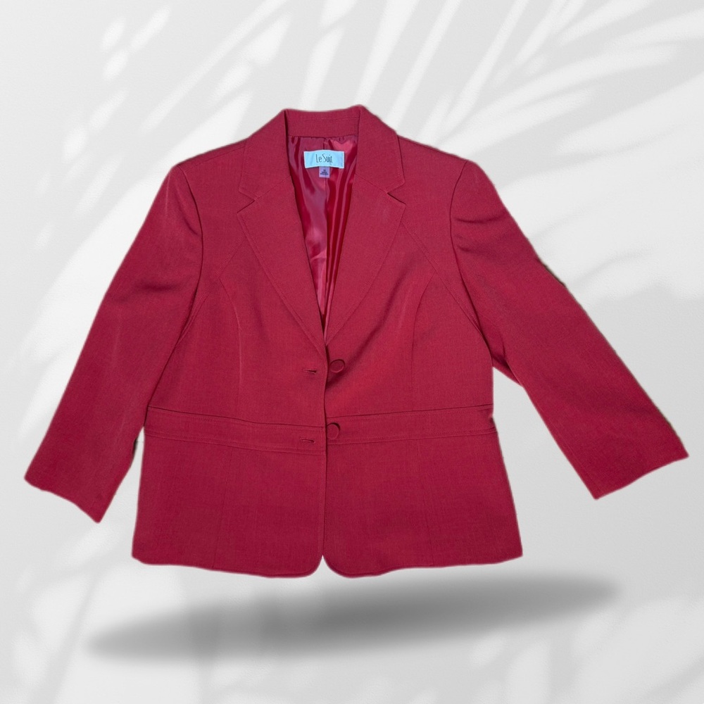 NWOT Le Suit Classic Burnt Orange Pantsuit - Picture 3 of 8